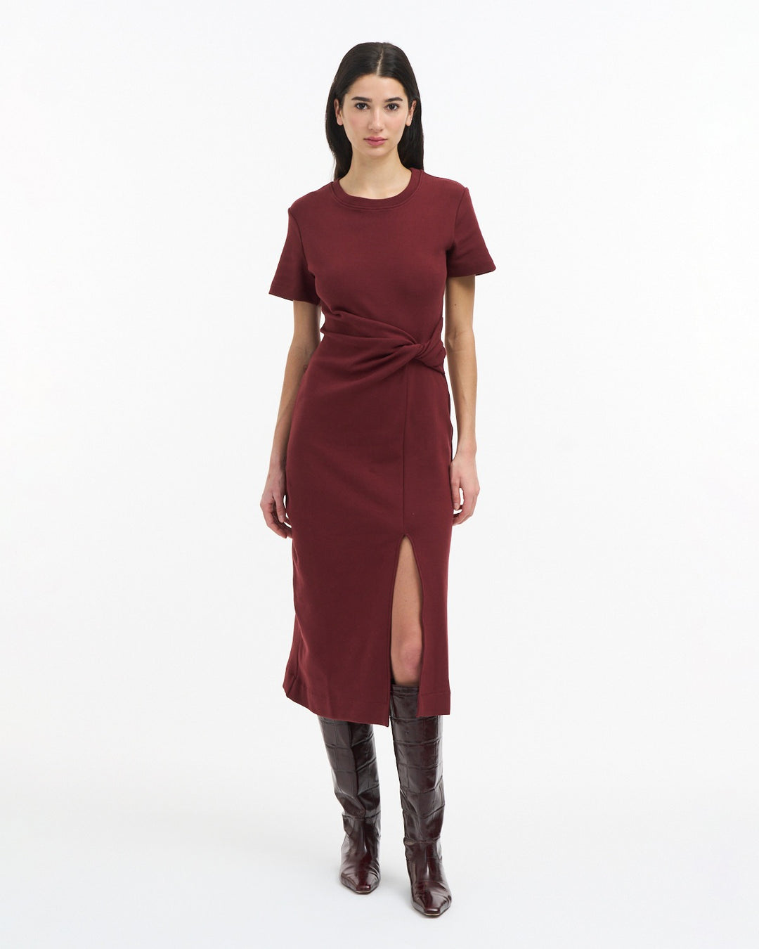 Tanya Taylor - Short Sleeved Cody Dress in Raisin
