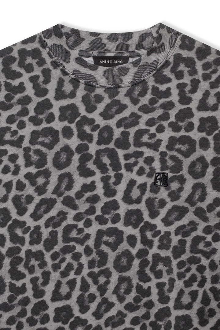 Anine Bing - Cohen Tee in Grey Leopard