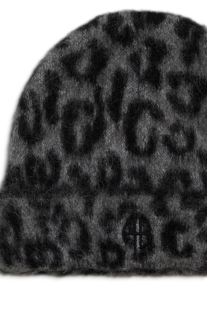 Anine Bing - Elia Beanie in Grey Leopard – Blond Genius display picture 1