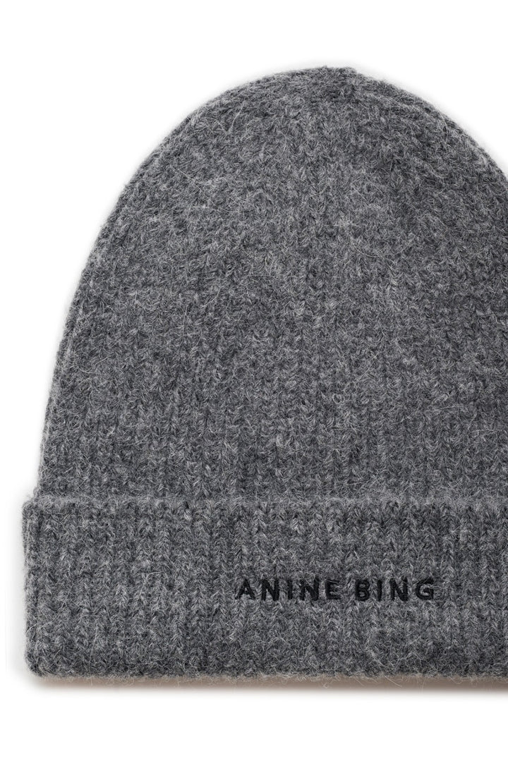 Anine Bing - Elia Beanie in Heather Charcoal