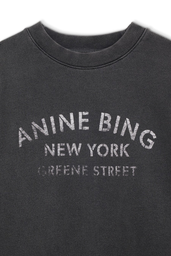 Anine Bing - Miles Sweatshirt NY in Washed Black