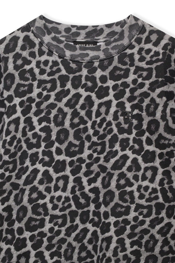 Anine Bing - Miles Sweatshirt in Grey Leopard