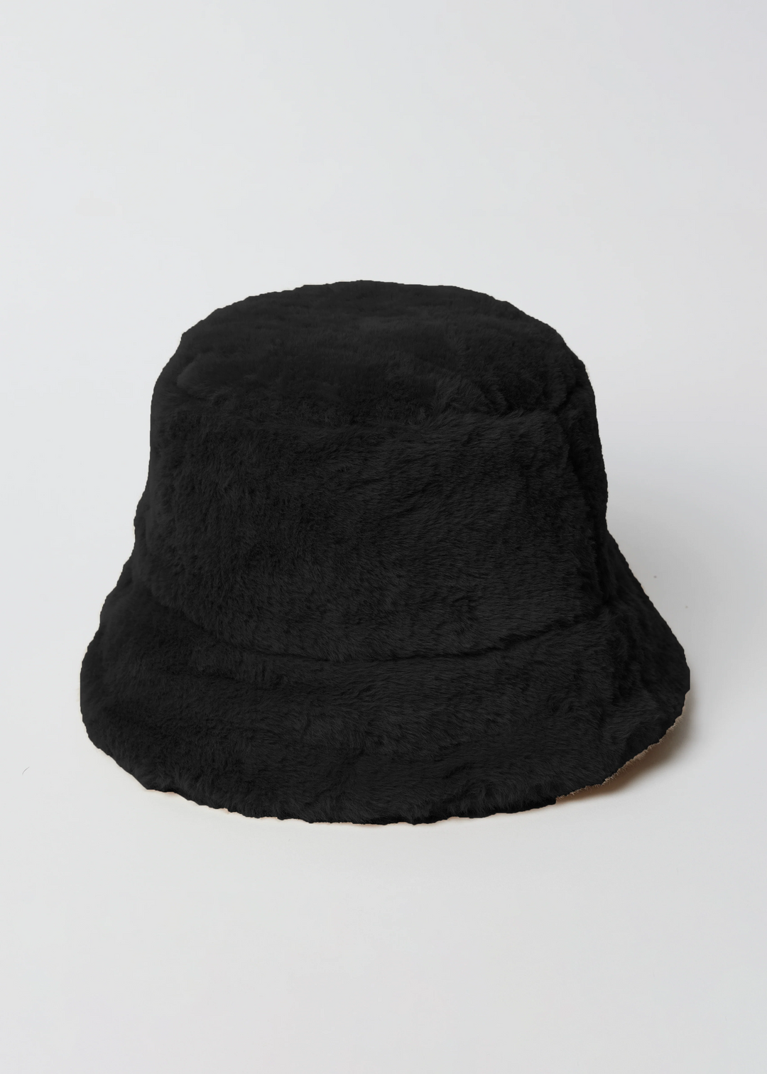 Hat Attack - Faux Fur Bucket Hat in Black Hats