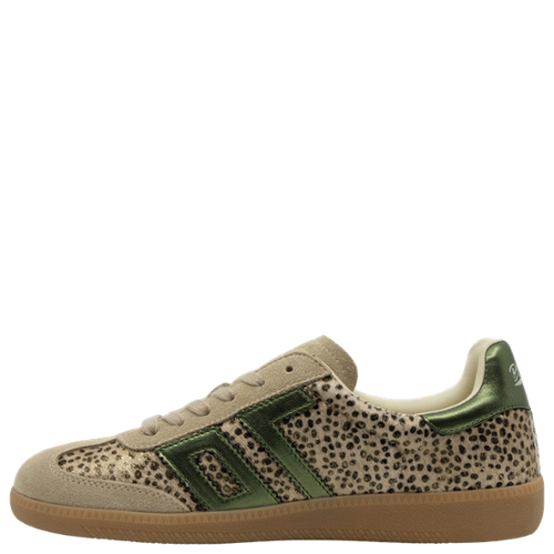Back 70 - Cloud W26 Sneaker in Pois Gold Forest Shoes
