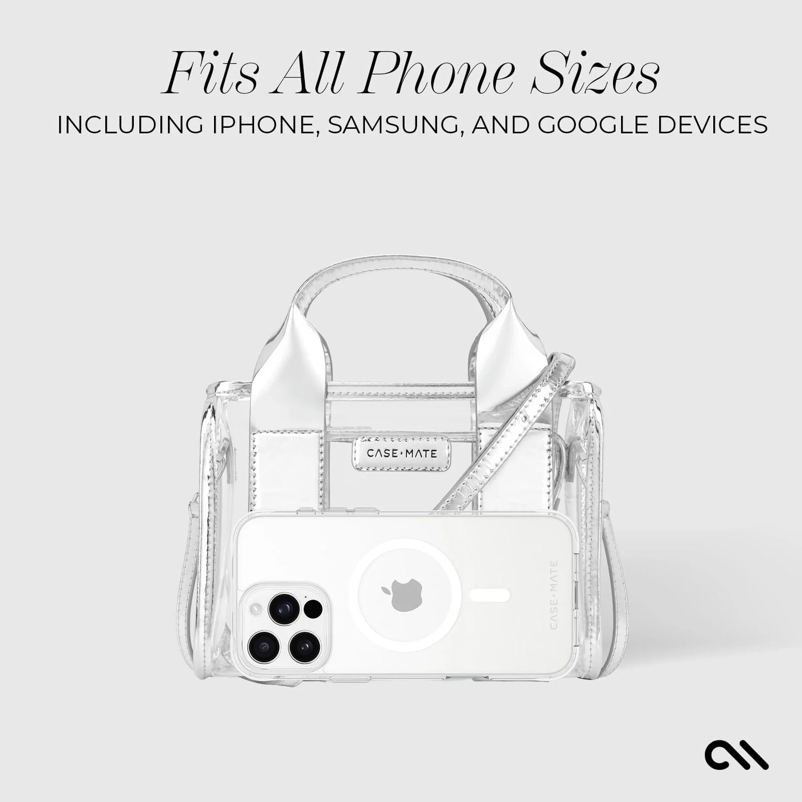 Case Mate - Silver Chrome and Clear Stadium Tote – Blond Genius