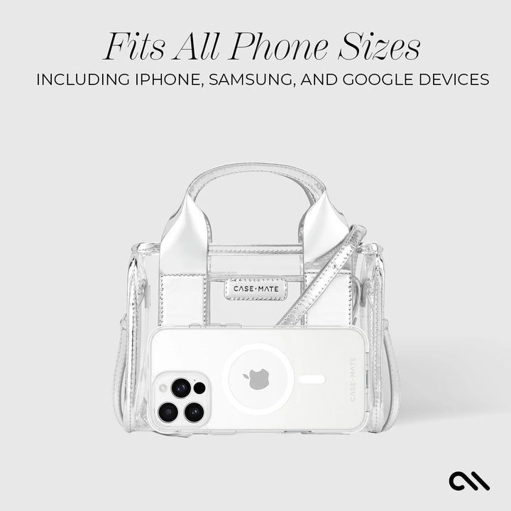 Case Mate - Silver Chrome and Clear Stadium Tote