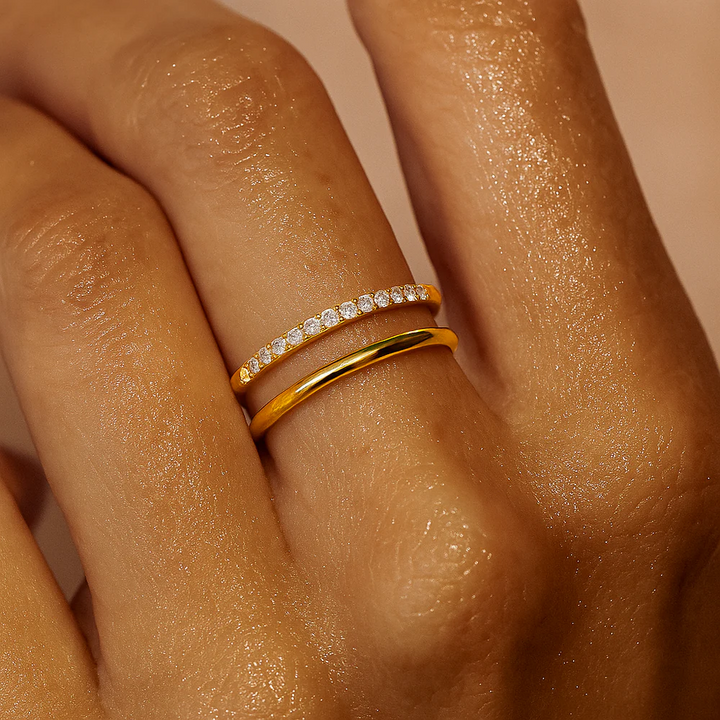 ELLIE VAIL - Tarryn Double Ring in Gold