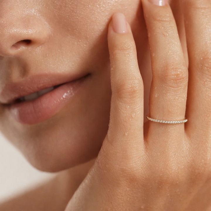 ELLIE VAIL - Tara Dainty Eternity Band Ring in Gold