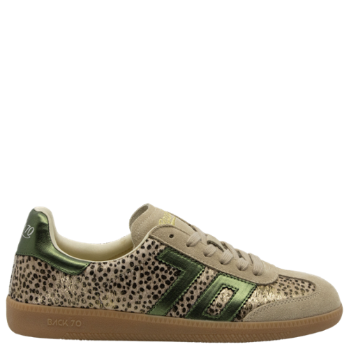 Back 70 - Cloud W26 Sneaker in Pois Gold Forest Shoes