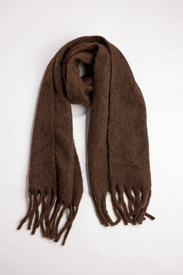Hat Attack - Cozy Solid Scarf in Deep Chocolate