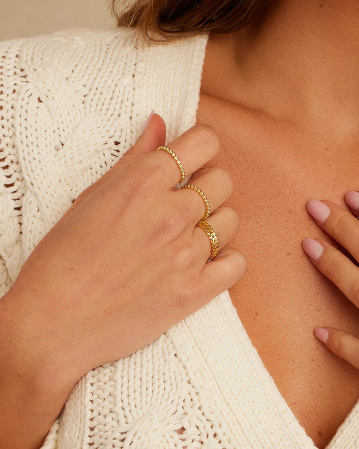 Gorjana - Mini Stackable Gold Plated Ring Set