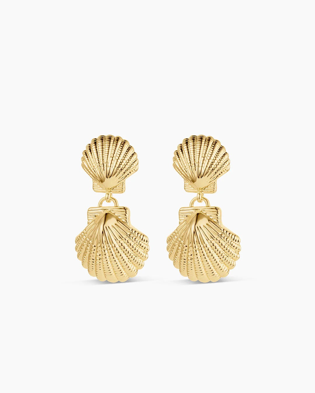Gorjana - Shell Drop Gold Plated Earrings