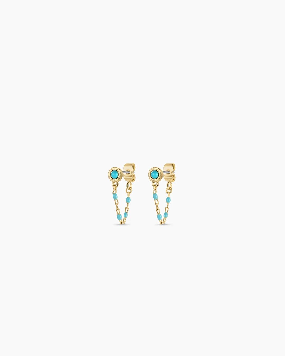 Gorjana - Turquoise Capri Chain Huggies