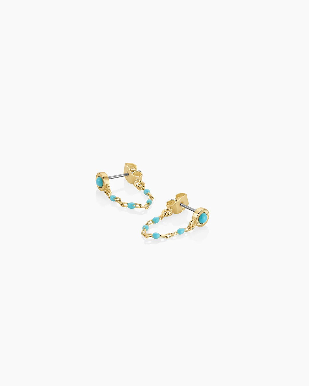 Gorjana - Turquoise Capri Chain Huggies