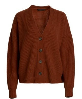 Jenni Kayne - Cropped Cashmere Cocoon Cardigan in Rust