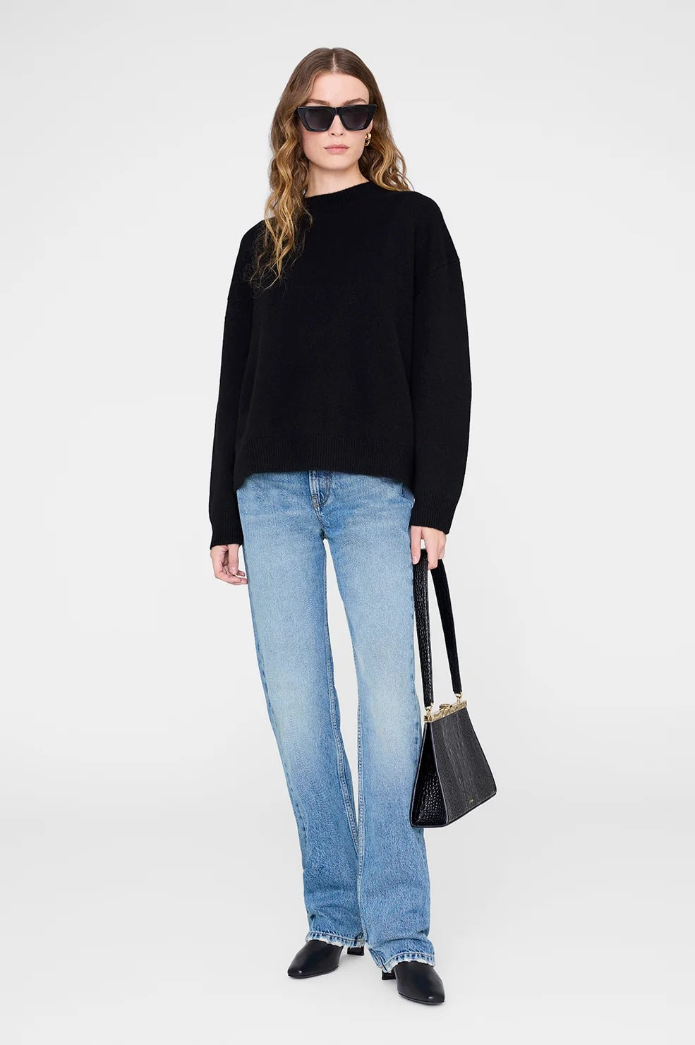 ANINE BING - Lee Crew Sweater in Black