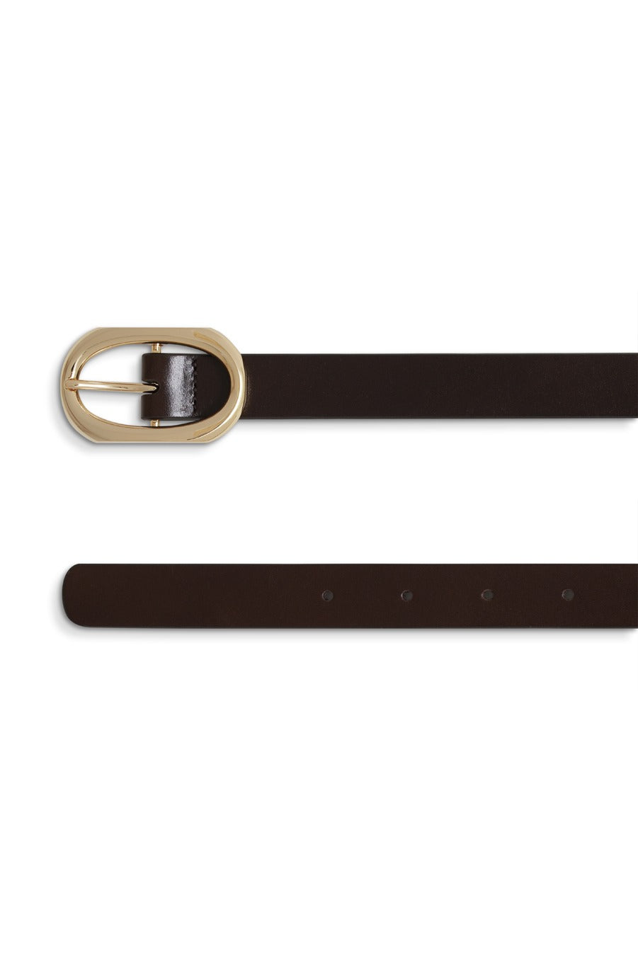 Anine Bing - Signature Link Belt in Dark Brown with Gold