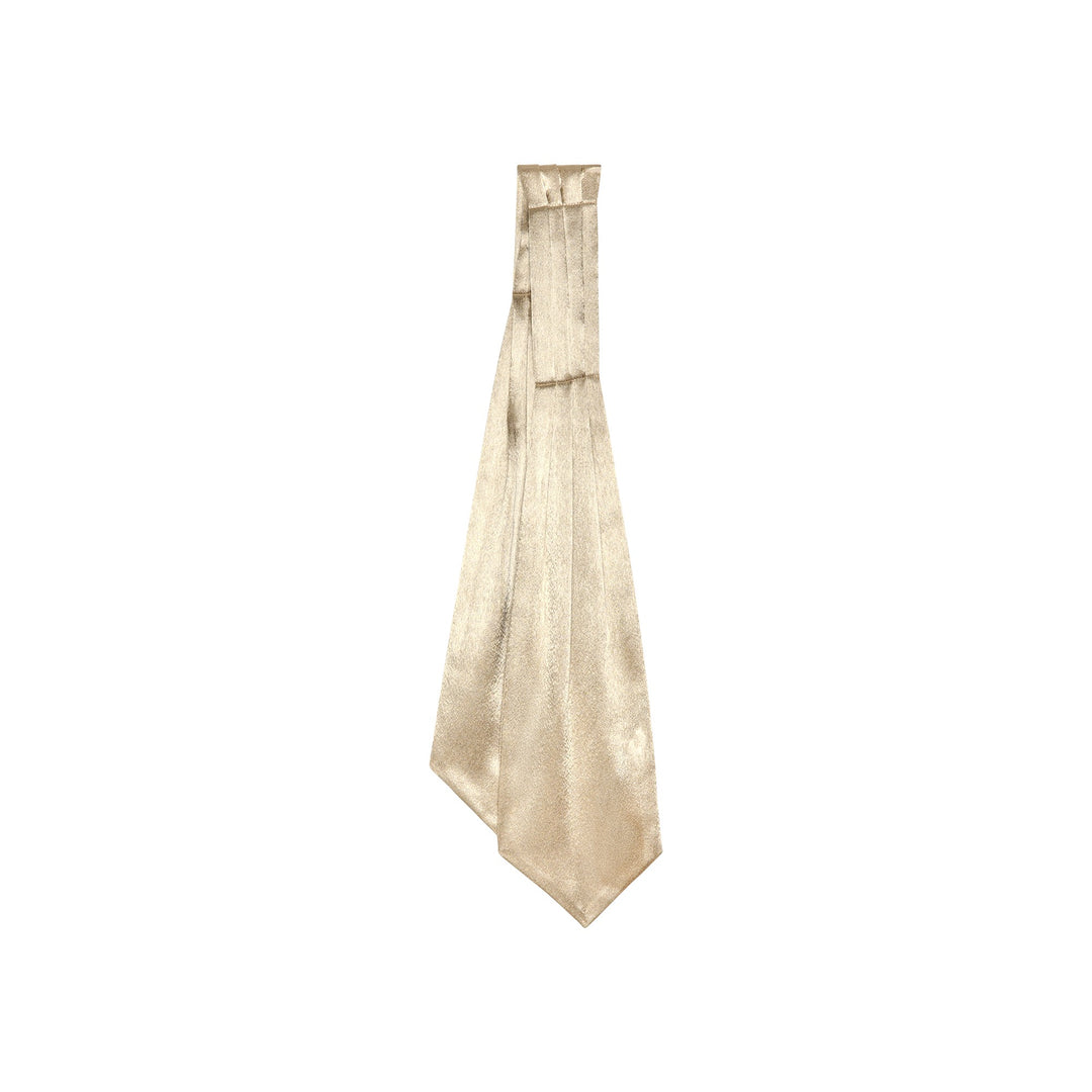 THE GREAT - The Pleated Neck tie in Gold Shimmer