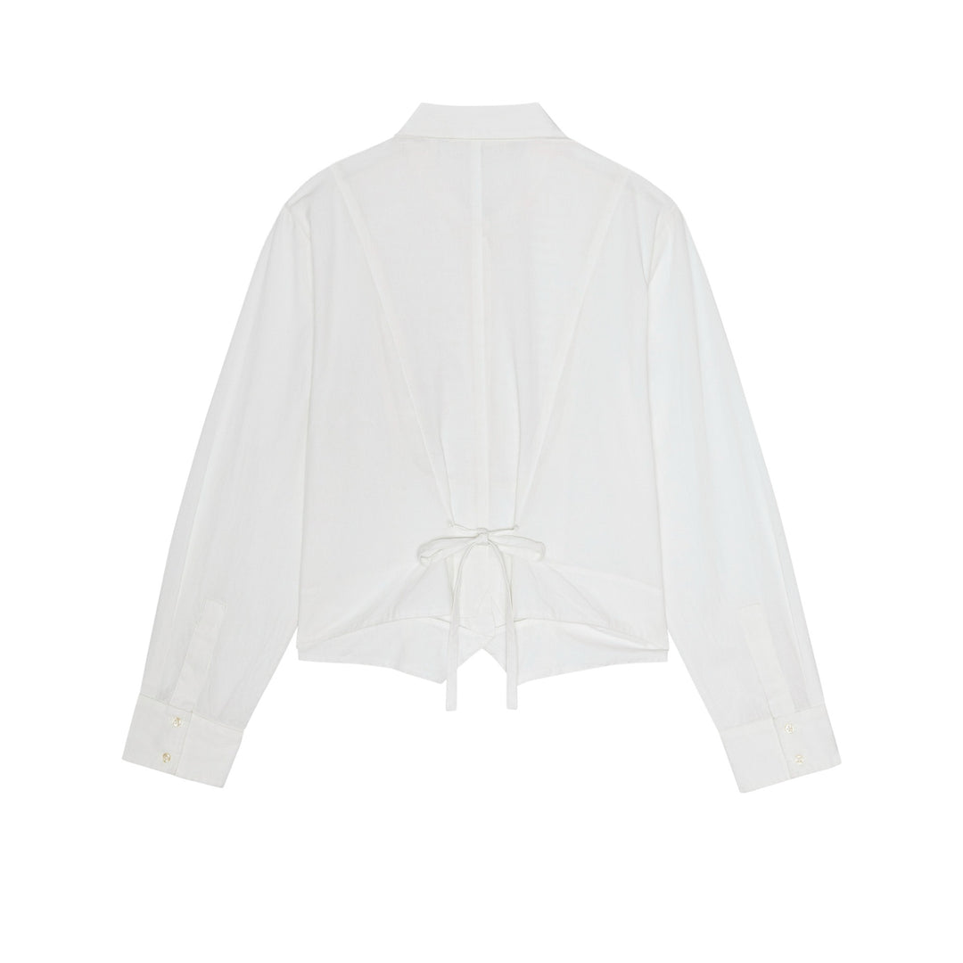 THE GREAT - The Waistcoat Button Up in White