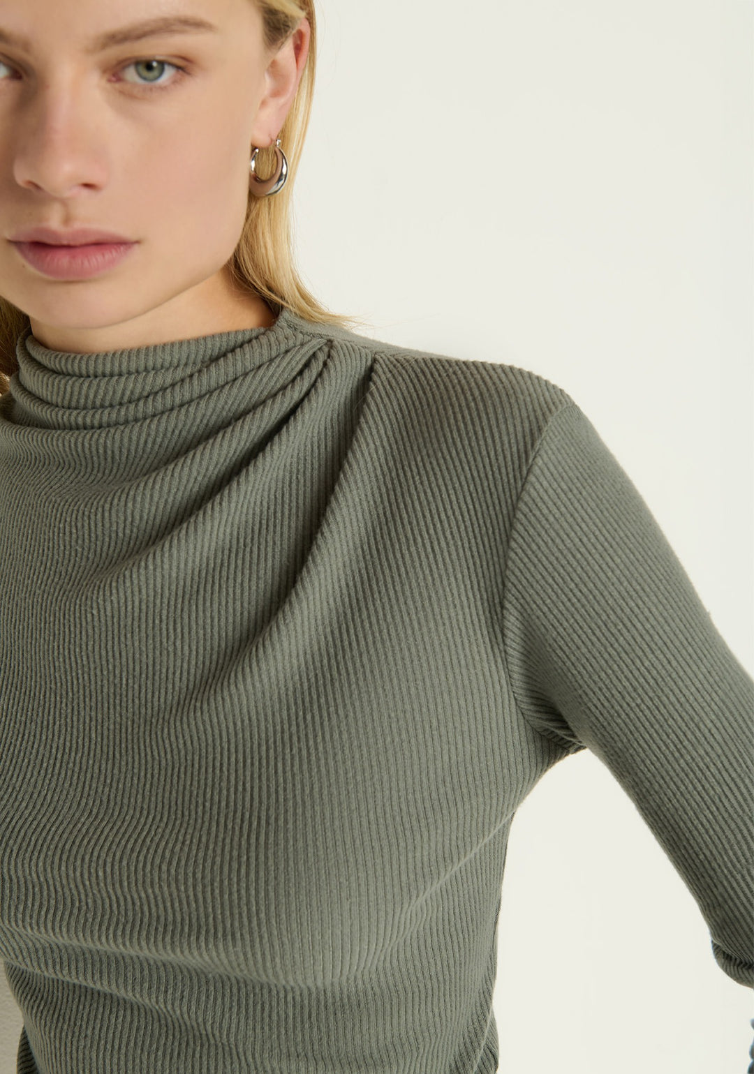 Nation LTD - Neda Pleated Top in Castor Grey