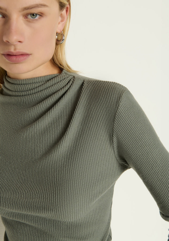 Nation LTD - Neda Pleated Top in Castor Grey