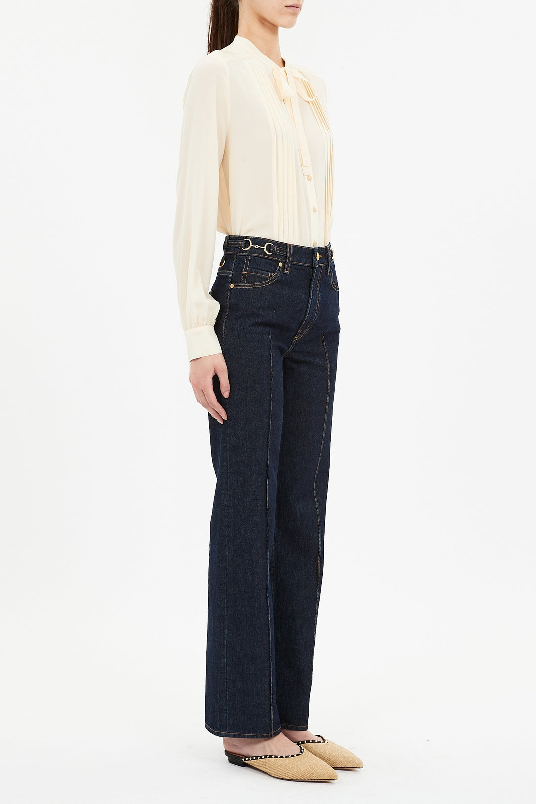 Ulla Johnson - The Agatha Straight Leg Pintuck Jean in Tigris