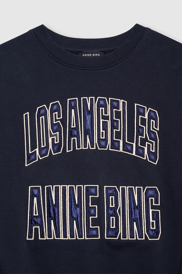 Anine Bing - Harry Shrunken LA Sweatshirt in Vintage Black