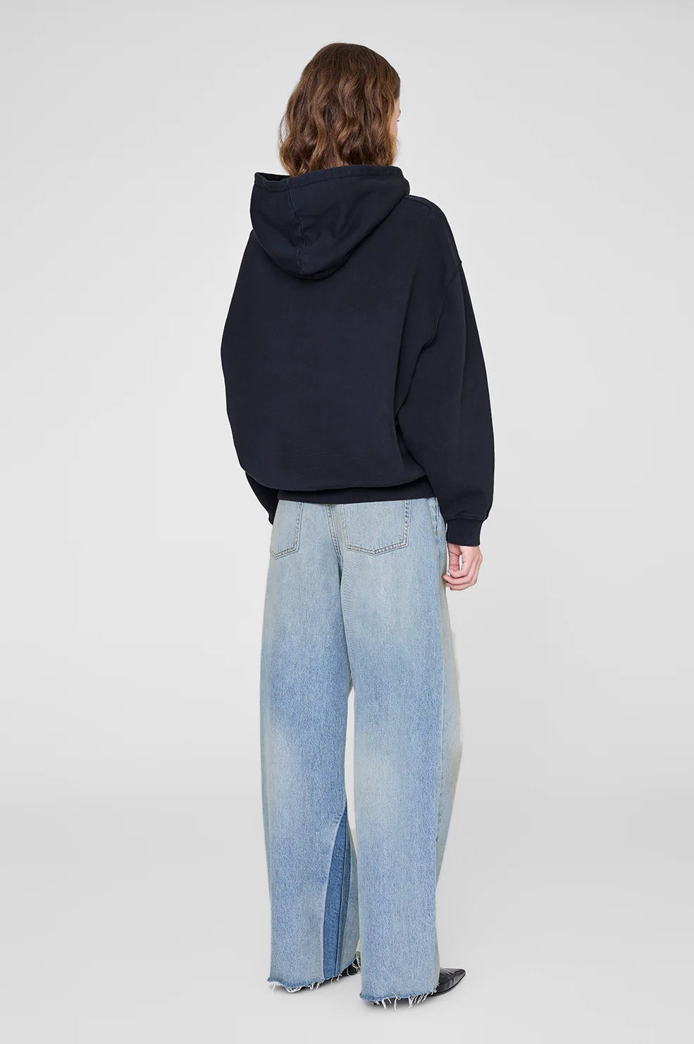 Anine Bing - Jaci Hoodie Letterman in Vintage Black