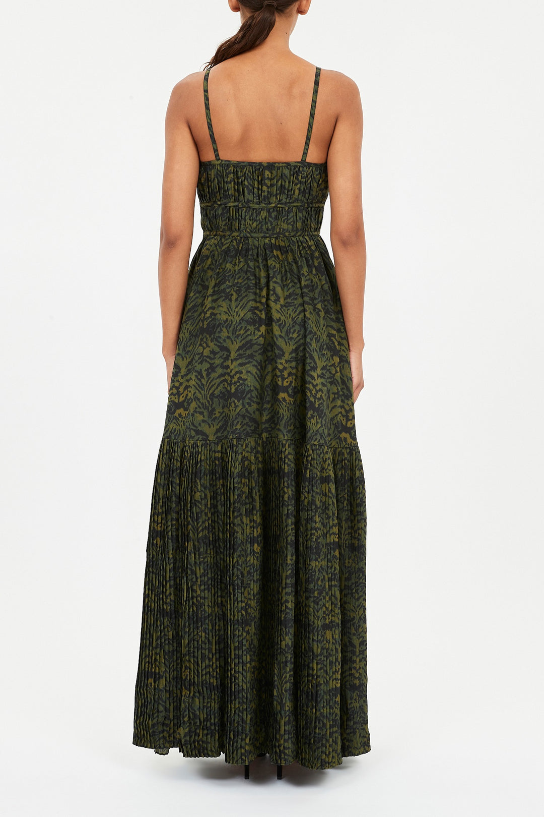 Ulla Johnson - Leela Silk Pleated Dress in Desert Jasper