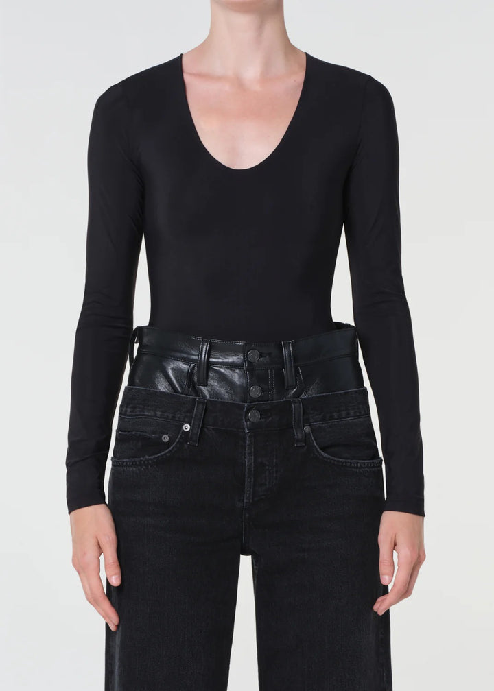AGOLDE - Clem Bodysuit in Black