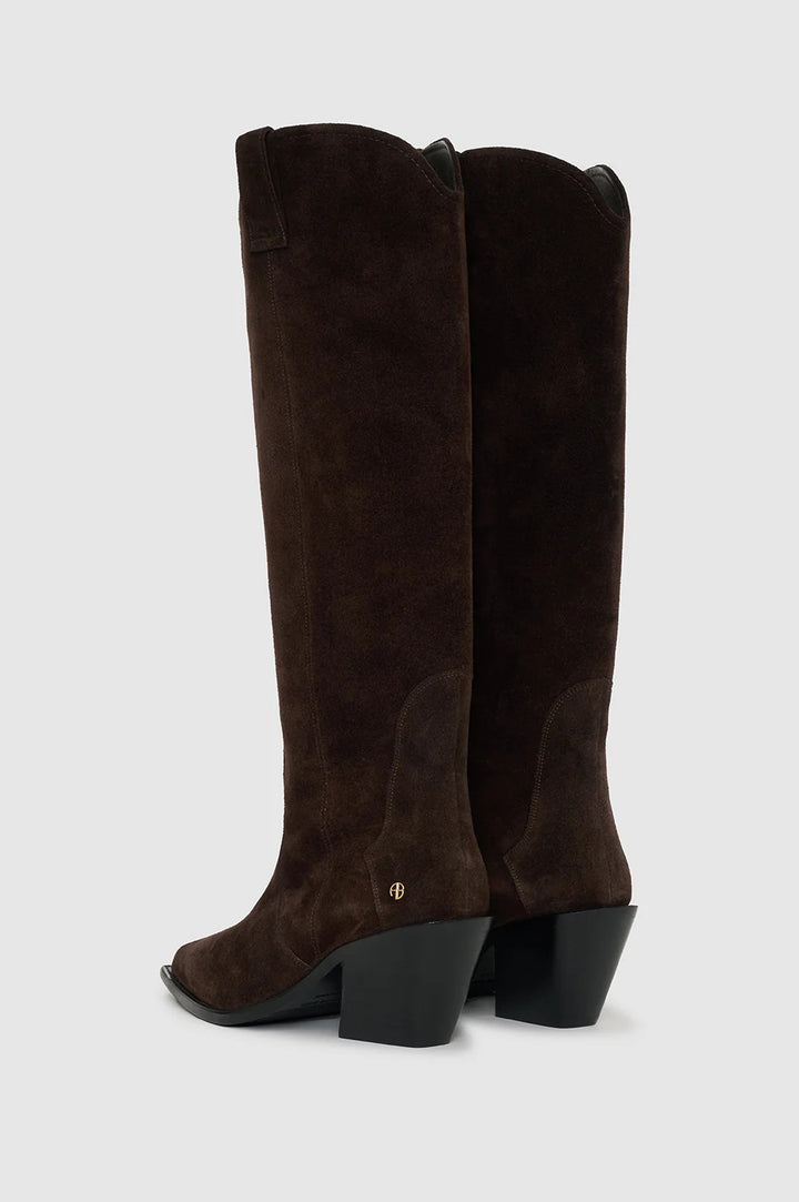 Anine Bing - Tall Tania Boots in Dark Brown Suede