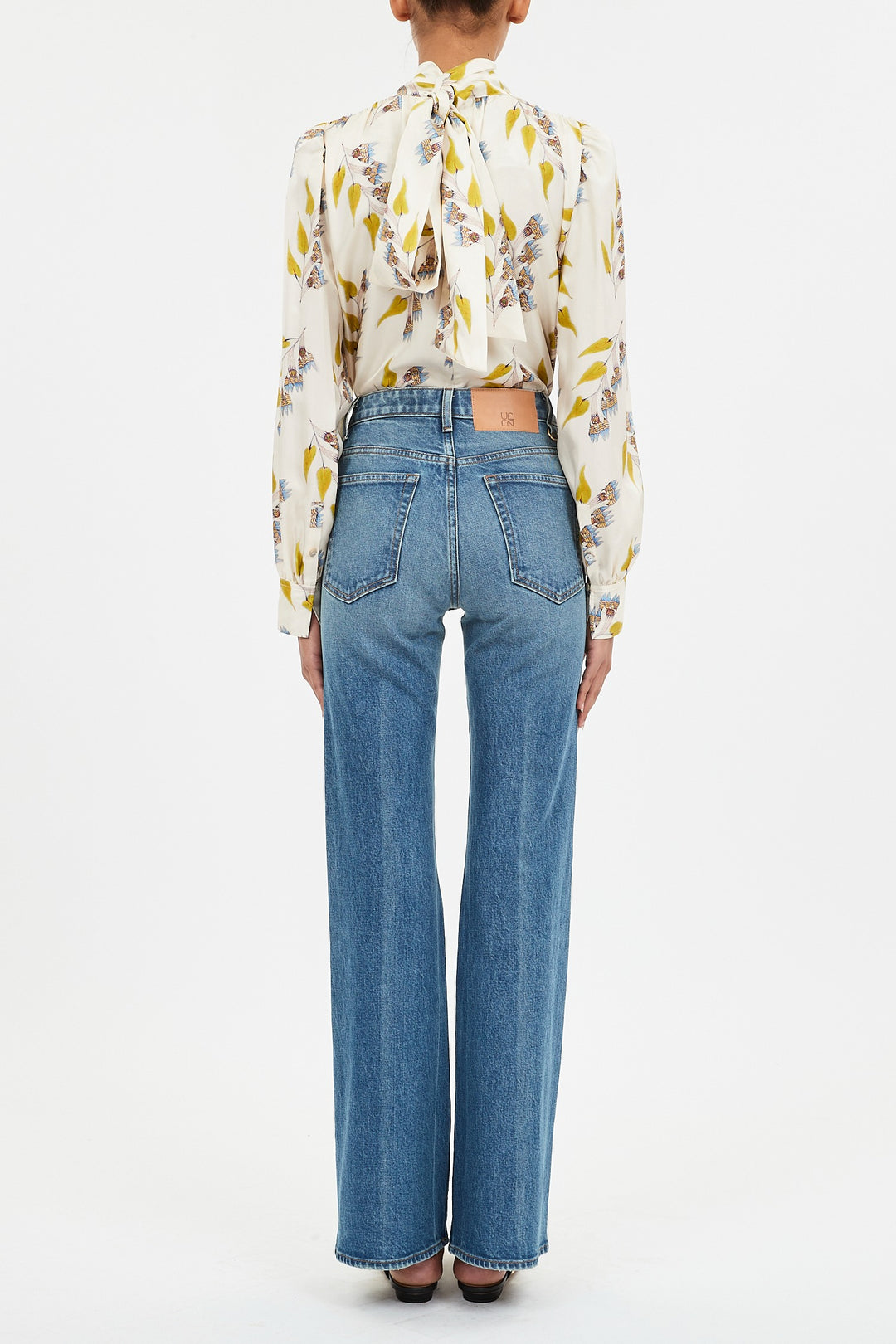 Ulla Johnson - The Stretch Lou Kick Flare Jean in Danube