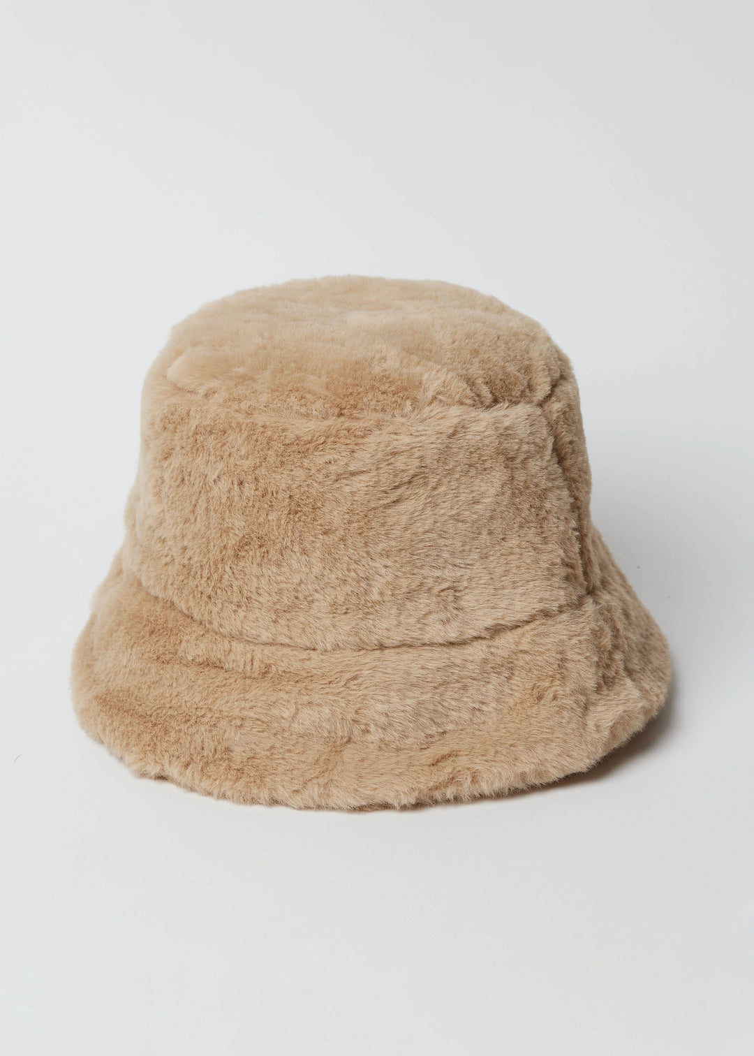 Hat Attack - Faux Fur Bucket Hat in Tan Hats