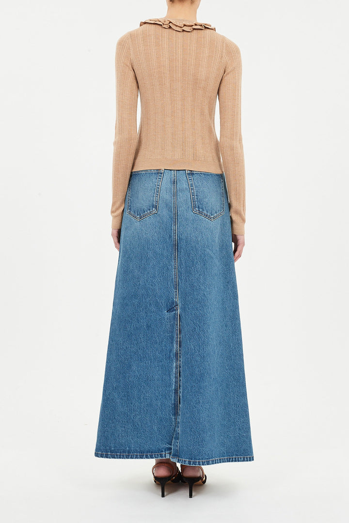 Ulla Johnson - Maryel Knit Long Sleeve Cardigan in Camel