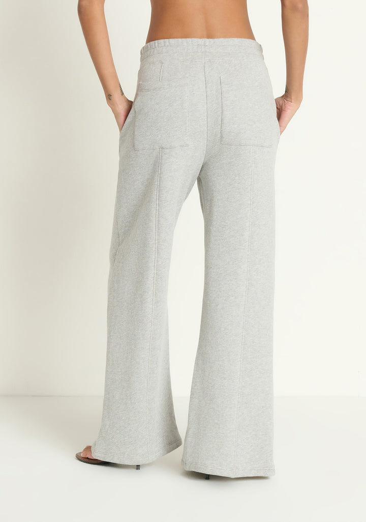 NATION LTD - Lincoln Front Slit Knit Pant in Heather Grey