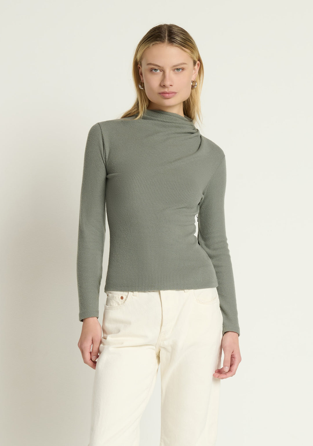 Nation LTD - Neda Pleated Top in Castor Grey