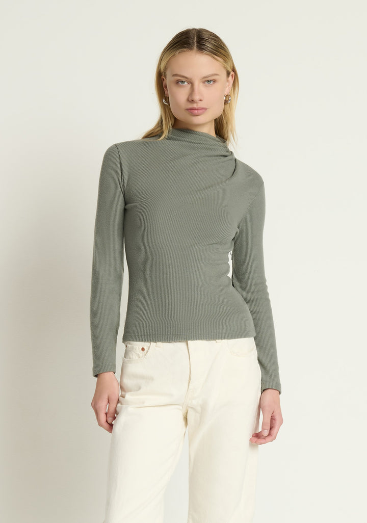 Nation LTD - Neda Pleated Top in Castor Grey