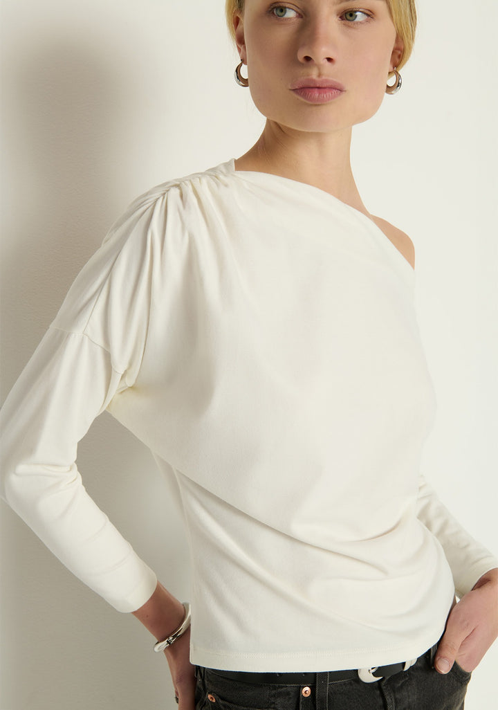 NATION LTD - Pietra Off the Shoulder Top in Porcelain