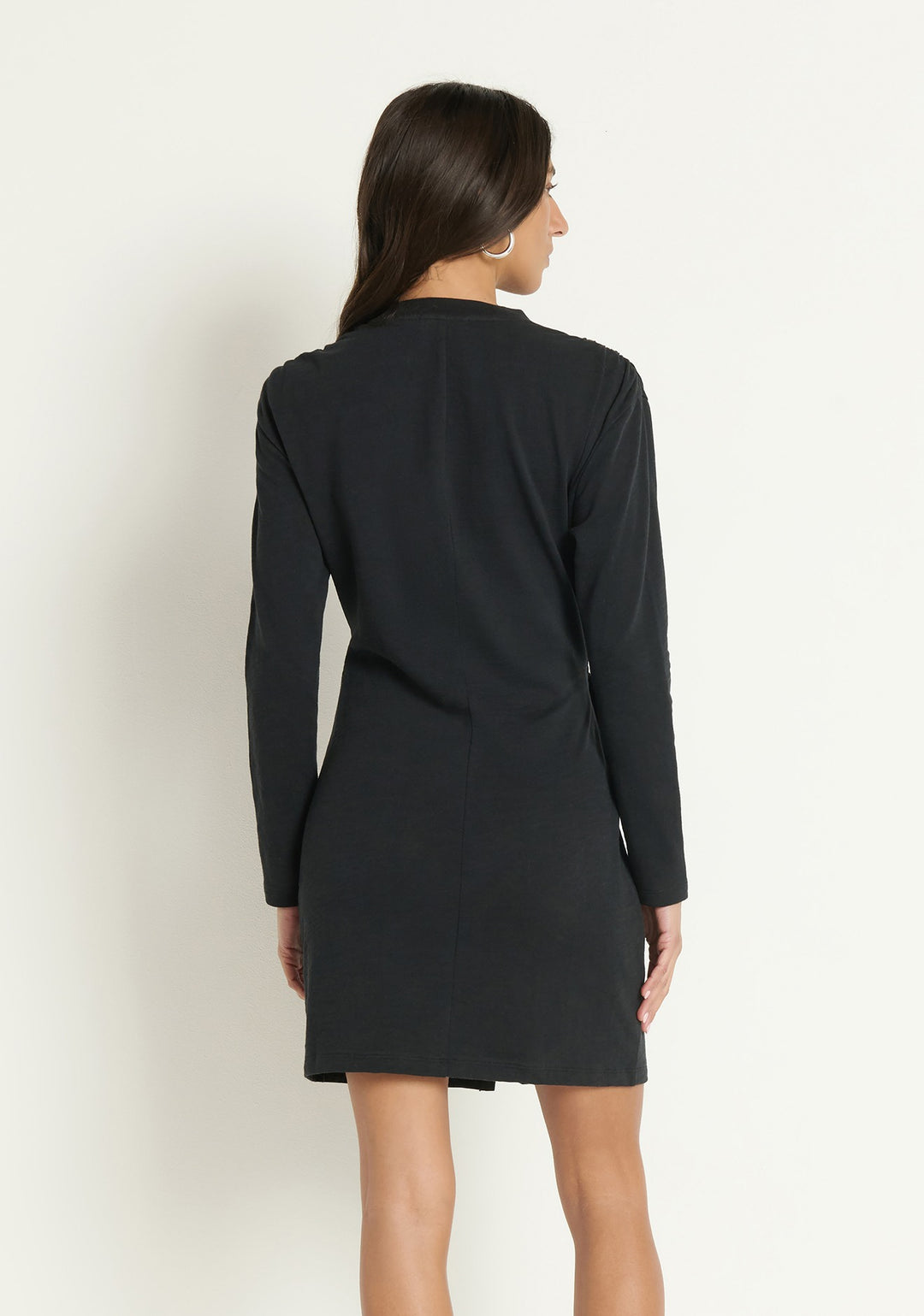 Nation Ltd - Taylor Wrap Dress in Jet Black