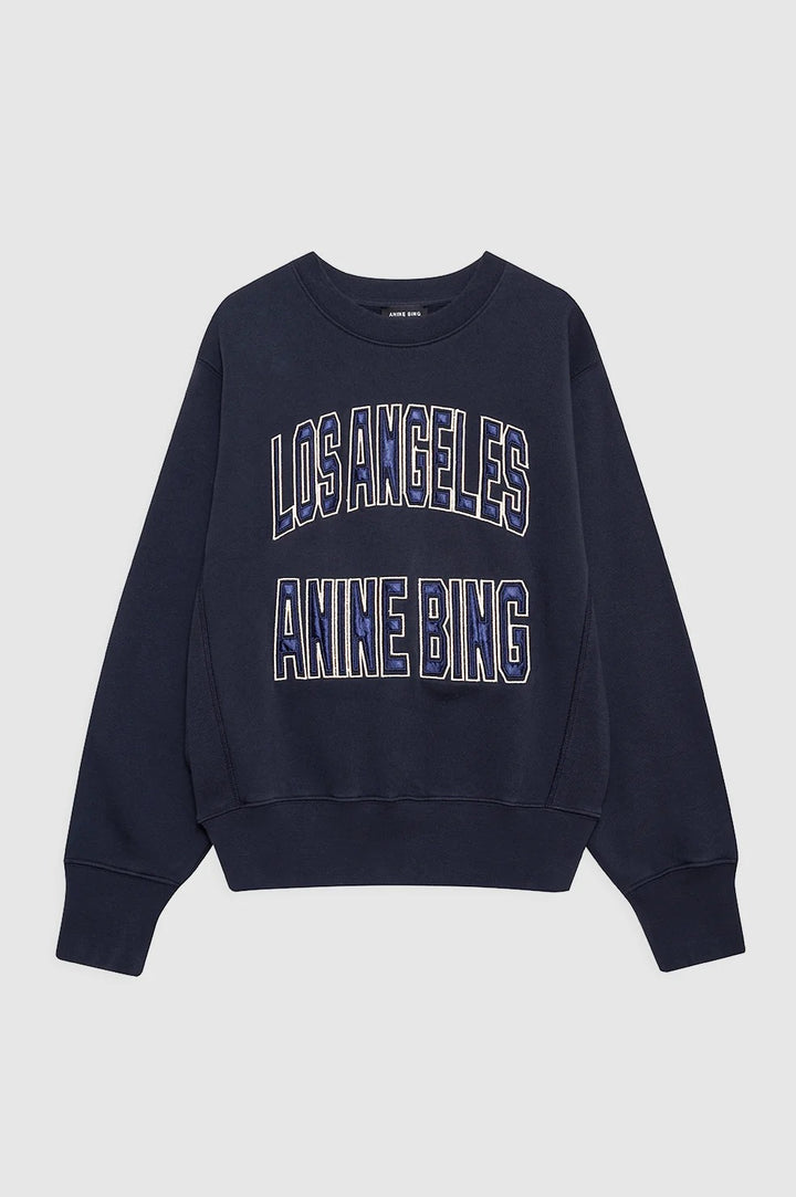 Anine Bing - Harry Shrunken LA Sweatshirt in Vintage Black