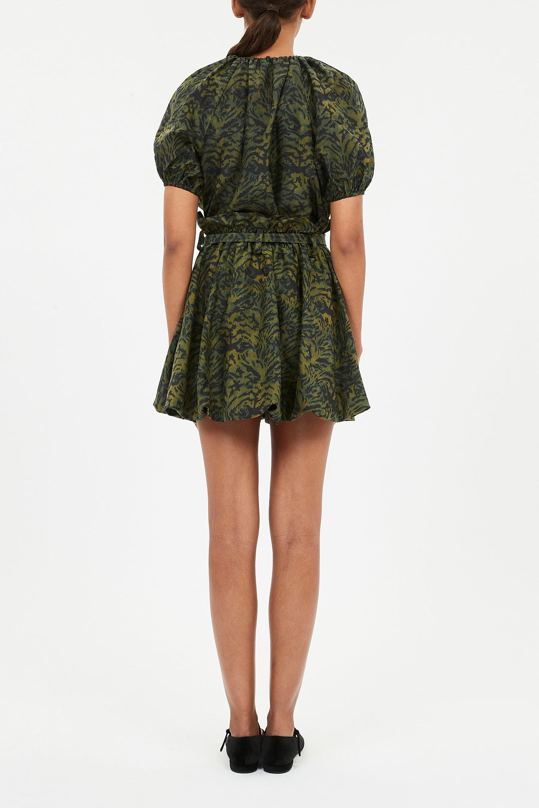 Ulla Johnson - Penina Silk Bubble Hem Skirt in Desert Jasper