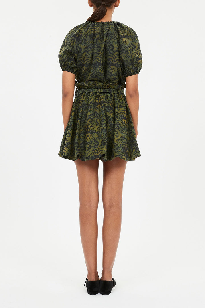 Ulla Johnson - Penina Silk Bubble Hem Skirt in Desert Jasper