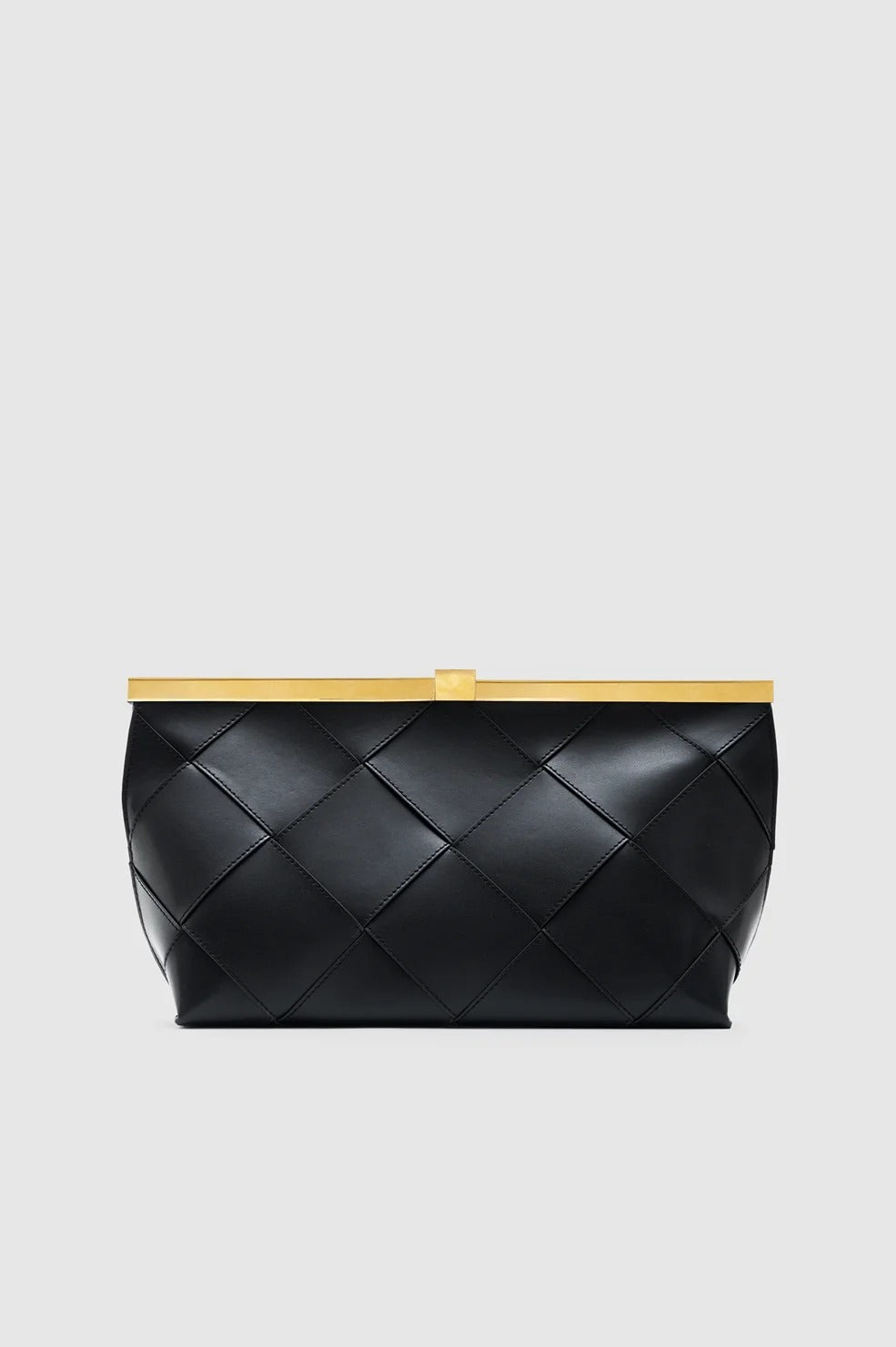 ANINE BING - Anine Clutch Braided Leather in Black