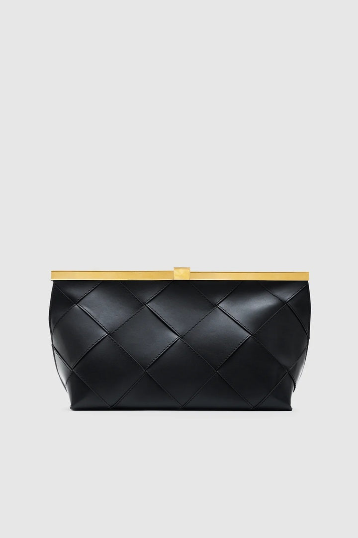 ANINE BING - Anine Clutch Braided Leather in Black
