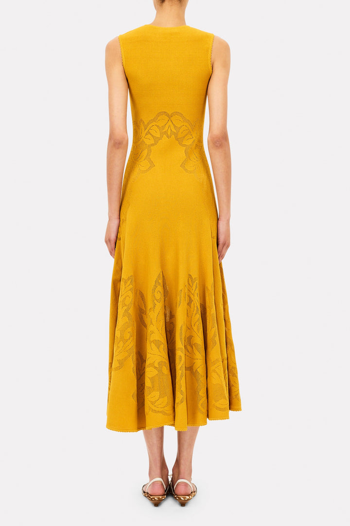 ULLA JOHNSON - Corinthia Knit Dress in Topaz DRESS