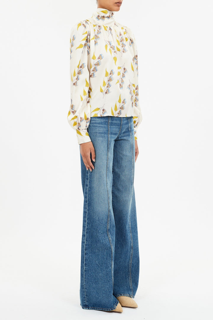 Ulla Johnson - Ornament Tie Neck Blouse in Infinite Flower blouse