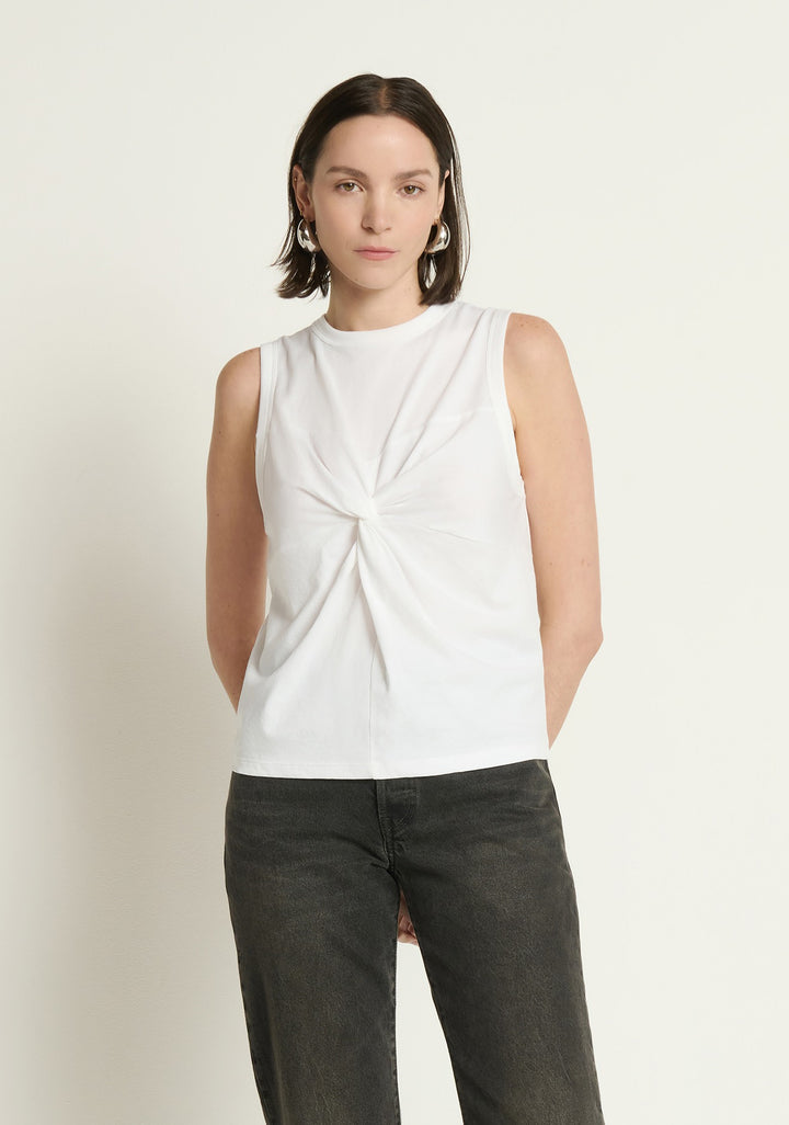 NATION LTD - Neve Twist Tank in White