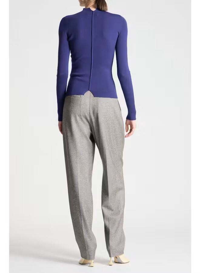 Saint Art New York - Xavier Ribbed Mock Neck in Midnight
