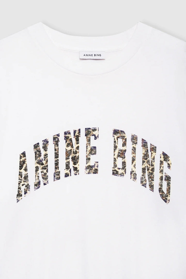Anine Bing - Walker Tee Anine Bing Leopard in Ivory T-Shirts
