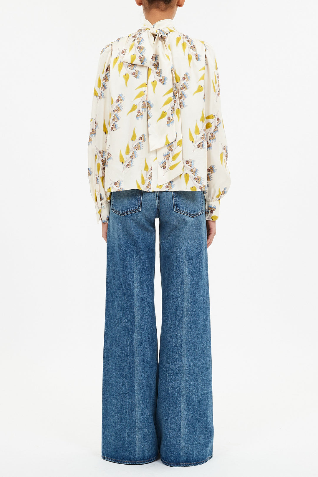 Ulla Johnson - Ornament Tie Neck Blouse in Infinite Flower blouse